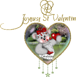 Gif animé joyeuse Saint Valentin coeur ourson